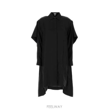 Loewe [X45]�ο��� S540Y09XXW BLACK ���� ���ǽ� �� �̵� �̴� �巹�� Black twill shi[X45]�ο��� S540Y09XXW BLACK ���� ���ǽ� �� �̵� �̴� 