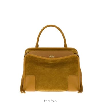 [X45]로에베 A03918MX29 OCHRE 여성 토트백 쇼퍼백 탑핸들백 핸드백 Mustard suede