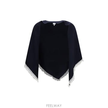 GANNI [K68]���� B3020272 683 ���� ��ī�� �񵵸� ����� ���÷� Openwork wool Cape[K68]���� B3020272 683 ���� ��ī�� �񵵸� ����� ����