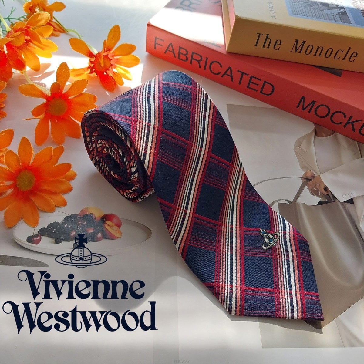 ViVienne westwood VIVIENNE WESTWOOD ���ȿ���Ʈ��� Ÿźüũ ���� �ڼ� ��Ÿ�� 8.2cm S��� K3800VIVIENNE WESTWOOD ���ȿ���Ʈ��� Ÿźüũ ���� �ڼ� 