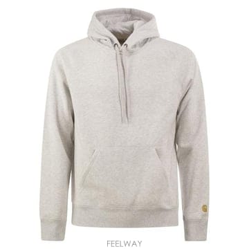 26FW 칼하트 체이스 후드 티셔츠 I033661 LIGHT GREY