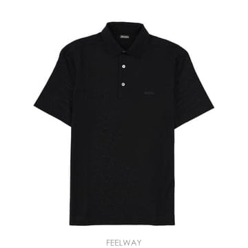 (해외배송) 제냐 제냐 자카드 니트 폴로 셔츠 UH348A3H794