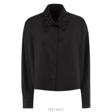 Fabiana Filippi 26FW �ĺ�Ƴ� �ʸ��� ����콺 ���� CAD226F313 BLACK26FW �ĺ�Ƴ� �ʸ��� ����콺 ���� CAD226F313 BLACK