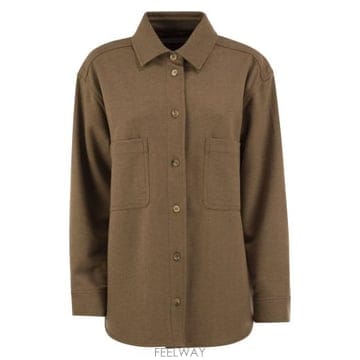 26FW 막스마라 LADINO 카멜 헤링봉 셔츠 자켓 2621916062600 CAMEL