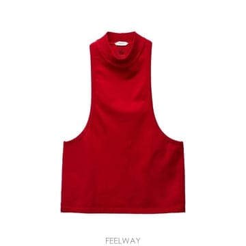 당일배송 베르사체 로고 자수 스트레치 코튼 저지 탱크 탑