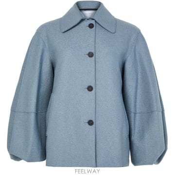 26 FW FW 해리스와프런던 프레스드 울 미네랄 그레이 퍼프 슬리브 재킷 WHAK2RGEGR1AZAAA01