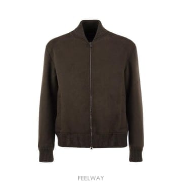 26FW 에르노 Suede 이펙트 봄버 자켓 with 니트 trims GI000662U127548800 TP