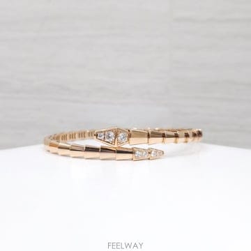 [럭스유] (새상품) 불가리 다이아 세르펜티 바이퍼 브레이슬릿 16호 18K 로즈골드 361288
