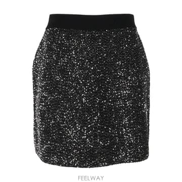 Elisabetta Franchi 니트 시퀸 스커트 GK29A66E2 X16 TP980123879