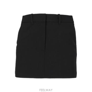 Elisabetta Franchi 버튼 디테일 미니 스커트 GO21466E2 110NERO TP9801238