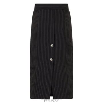 Elisabetta Franchi 핀스트라이프 미디 스커트 GO222 109 TP980115887