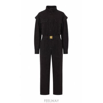 Elisabetta Franchi 벨트 유틸리티 점프수트 TJ02D66E2 EV9 TP980100511