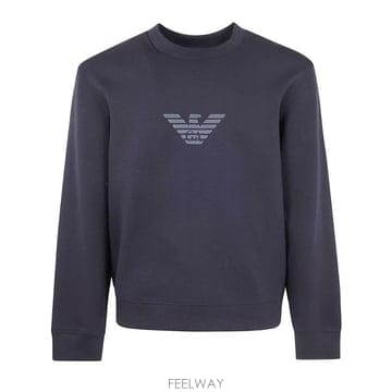 Emporio Armani 로고 디테일 크루넥 스웨트셔츠 EM004541AF10013 MB561NAVYEAG