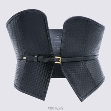 Elisabetta Franchi 텍스처 와이드 웨이스트 벨트 CT65S67E2 110 TP980161203