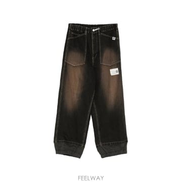 26 FW 메종미하라야스히로 스웨트 레이어드 데님 팬츠 A17PT025 TP458699575