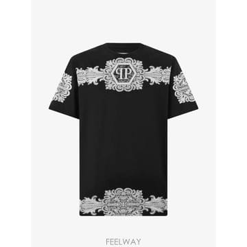 Philipp Plein 26 FW �ʸ��÷��� �ٷ�ũ ���ν��� ��� Ƽ���� FAFCMTK9110PJY002N TP45752692526 FW �ʸ��÷��� �ٷ�ũ ���ν��� ��� Ƽ���� FAFCMTK91