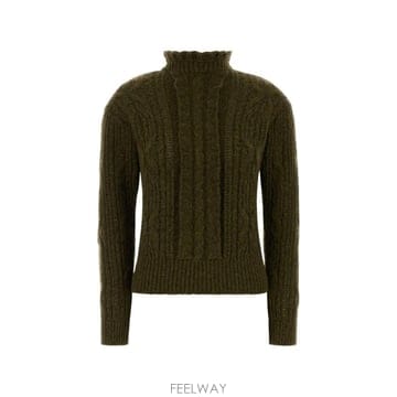 Moncler 26 FW ��Ŭ���� �׷���� cable knit ruffled collar sweater L20989C00026 FW ��Ŭ���� �׷���� cable knit ruffled collar swea