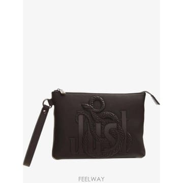 | Other Brand | 26 FW Just Cavalli snake embossed logo plaque pouch 81QA5P1126 FW Just Cavalli snake embossed logo plaque pouch 81