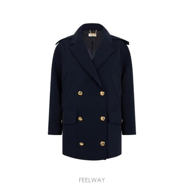26 FW Elisabetta Franchi 스쿠버 패브릭 피코트 CP00768E2 TP460086792