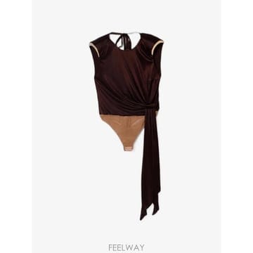 26 FW Elisabetta Franchi 드레이프 매듭 디테일 탑 BO02061E2 TP456337077