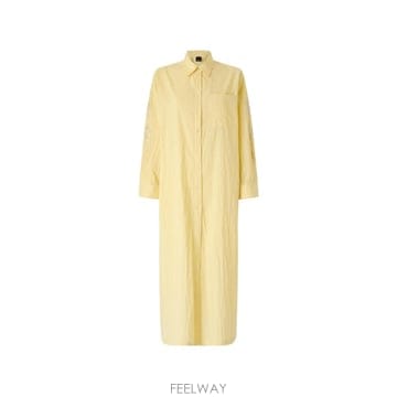 26 FW PINKO 플로럴 자수 롱 스트라이프 슈미지에 드레스 108168A3S9 TP457838216