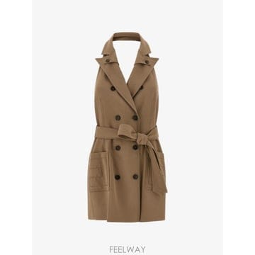 26 FW Elisabetta Franchi 더블 브레스티드 벨트 미니 드레스 AB91461E2 TP4600