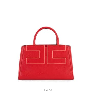 26 FW Elisabetta Franchi 로고 토트 백 BS06A66E2 TP456651468