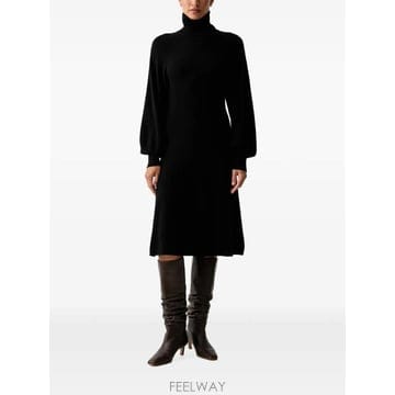 26 FW PINKO 울 혼방 터틀 넥 미디 드레스 107236A3I1 TP460059171