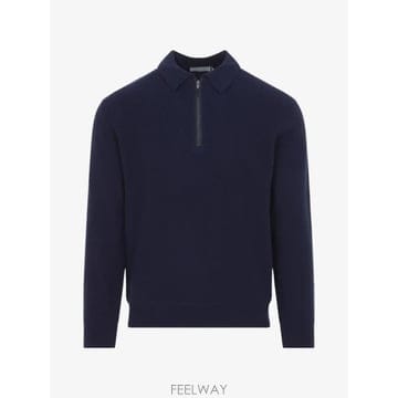 26 FW Canali 골지 하프 지퍼 폴로 셔츠 C1237MK02547 TP460058761