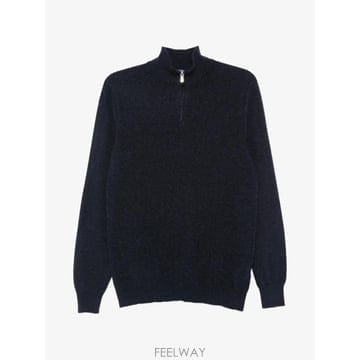 26 FW Fedeli chevron knit quarter zip sweater MU006574 TP460