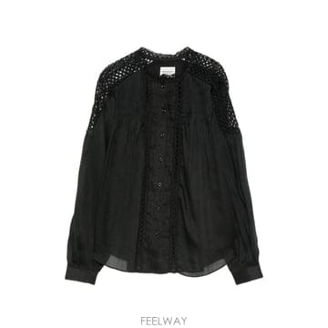 26 FW 이자벨마랑 에뚜왈 파리나 기퓌르 레이스 패널 블라우스 HT0942FAD3J04E TP4562017