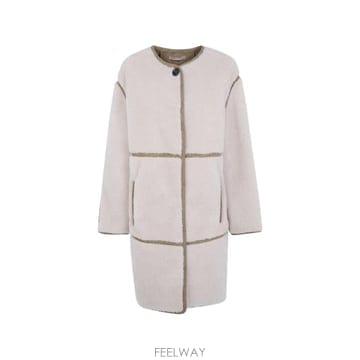 26 FW 스탠드 스튜디오 Marie faux shearling panelled coat 667289447
