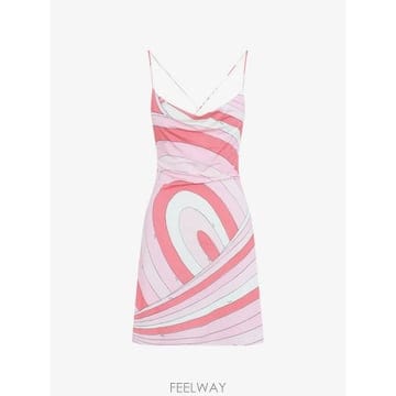 Emilio Pucci 26 FW PUCCI Iride print cowl neck dress 6UJG356U757 TP46007126 FW PUCCI Iride print cowl neck dress 6UJG356U757 TP