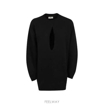 26 FW Elisabetta Franchi 컷아웃 울 드레스 AM23T66E2 TP458448514