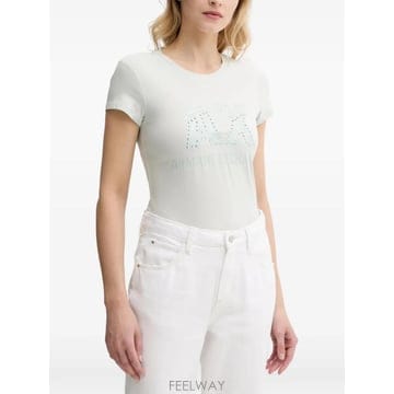 Armani 26 FW Armani Exchange Essentials embellished short sleeve T26 FW Armani Exchange Essentials embellished short sle