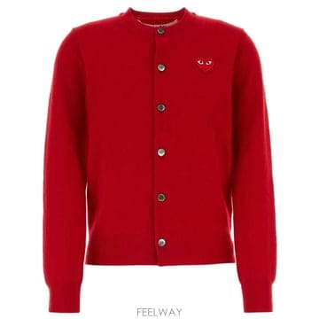 Comme des Garcons 26 FW �ĵ������� Play Round heart patch cardigan AXN007051 TP460026 FW �ĵ������� Play Round heart patch cardigan AXN00