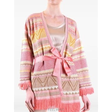 | Other Brand | 26 FW TWINSET striped fringe trim cardigan B42415 TP4600818026 FW TWINSET striped fringe trim cardigan B42415 TP46