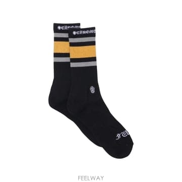 26 FW 크롬하츠 스트라이프 로고 자수 양말 2팩 세트 CHRM1347 TP457567248