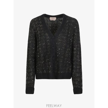| Other Brand | 26 FW TWINSET jacquard knit cardigan with houndstooth patter26 FW TWINSET jacquard knit cardigan with houndstooth 