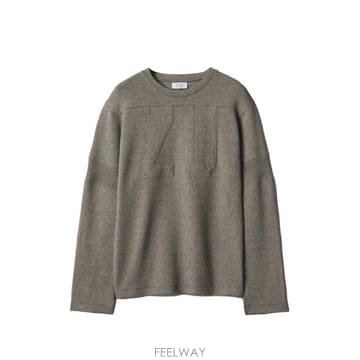 Maison Kitsune 26 FW ���� Ű���� 2002 College applique patch long sleeve t shirt26 FW ���� Ű���� 2002 College applique patch long sle