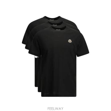 Moncler 26 FW ��Ŭ���� logo patch T shirt  set of three  8C00042829H8 TP26 FW ��Ŭ���� logo patch T shirt  set of three  8C000