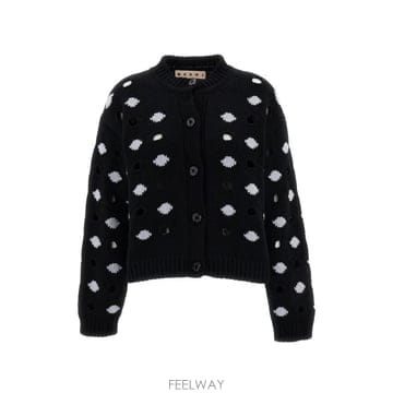 26 FW 마르니 polka dot cut out cardigan CDMD0465Q0UFZ422 TP4600