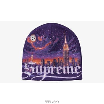 Supreme 26 FW ������ Cityscape crystal embellished beanie hat SU28855 T26 FW ������ Cityscape crystal embellished beanie hat 