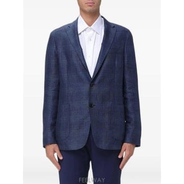 26 FW 제냐 체크 패턴 싱글 브레스티드 블레이저 1D7SG0383017A37 TP455639860