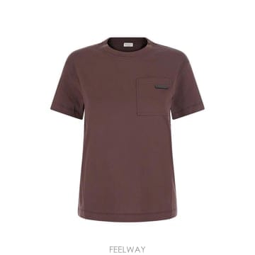 Brunello Cucinelli 26 FW ���ڷ� ��ġ�ڸ� Monili embellished pocket T shirt MPT81EC71026 FW ���ڷ� ��ġ�ڸ� Monili embellished pocket T sh