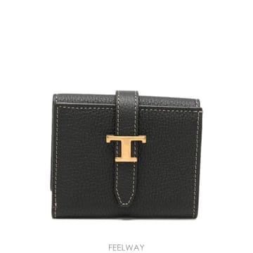 26 FW 토즈 T Timeless pebbled leather wallet XAWTIMB2000WKAB99