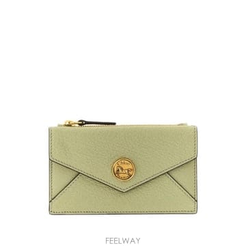 26 FW 끌로에 small Envelope purse with card slots in grained le