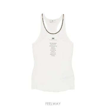26 FW Elisabetta Franchi 체인 링크 골지 니트 탑 TK10B66E2 TP456541776