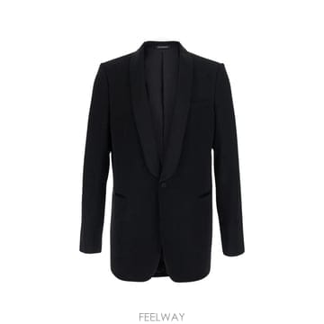 Armani 26 FW �Ƹ����� single button tuxedo jacket with a satin shawl la26 FW �Ƹ����� single button tuxedo jacket with a sati