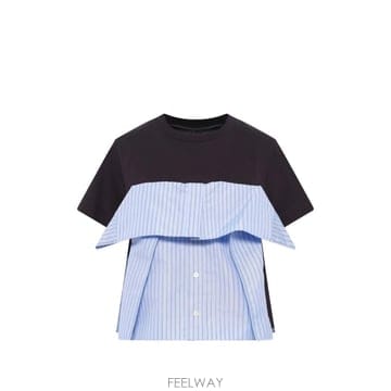 Sacai 26 FW ��ī�� ��Ʈ������ �г� Ƽ���� 2608627 TP45628337026 FW ��ī�� ��Ʈ������ �г� Ƽ���� 2608627 TP45628337